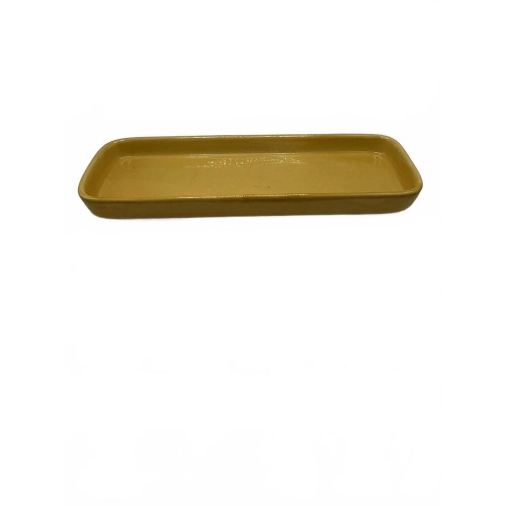 Vintage Italian Majolica Dish | Jessica Yellow Rectangle Serving Tray